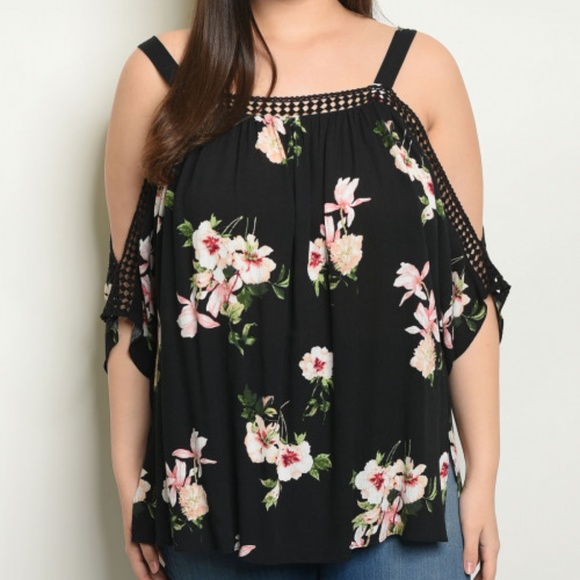 Trend Setter Diva Boutique Tops - LAST 2! GIRY & FLIRTY OFF SHOULDER FLORAL TOP